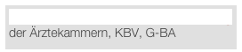 Informationen zur Qualitätssicherung
der Ärztekammern, KBV, G-BA